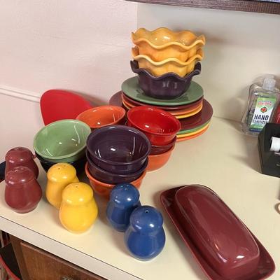 Multicolored dishes