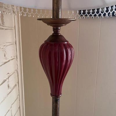 red floor lamp 