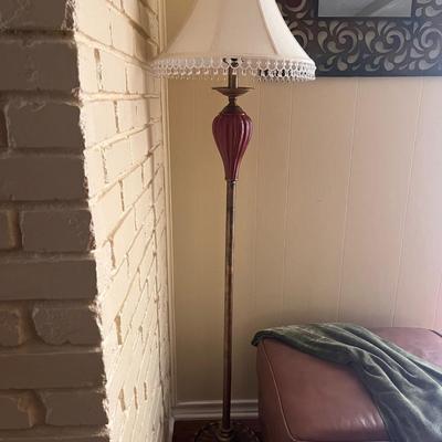 red floor lamp 
