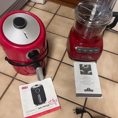 red kitchen appliances
