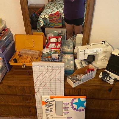 Singer and Brother sewing machines and supplies