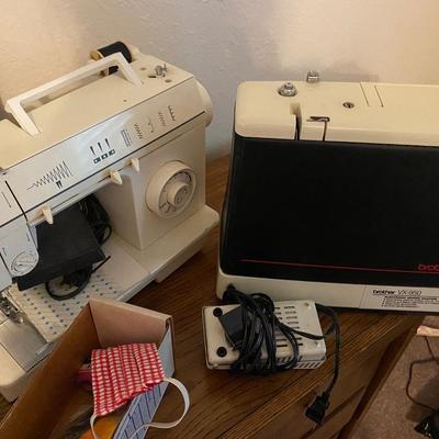 Singer and Brother sewing machines and supplies