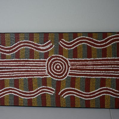 'WARUMPI ANTS' BY DONNY NOLAND ABORIGINAL ART PAINTING ON CANVAS WARUMPI ARTS