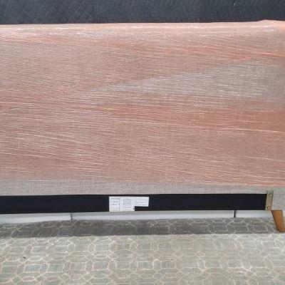 Bed 9
Queen low modern grey linen blend Mid Cent style bed 
Queen H46" W71.5"
$599