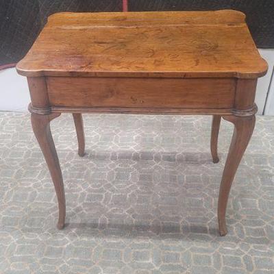 Antique fruitwood side table with drawer c a9th C.
H30" W29.5" D19.5"
$900