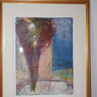 "TEMPLE OF SOULS" SIGNED ETCHING MONOPRINT BY JOYCE j GUST