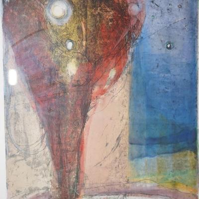 "TEMPLE OF SOULS" SIGNED ETCHING MONOPRINT BY JOYCE j GUST