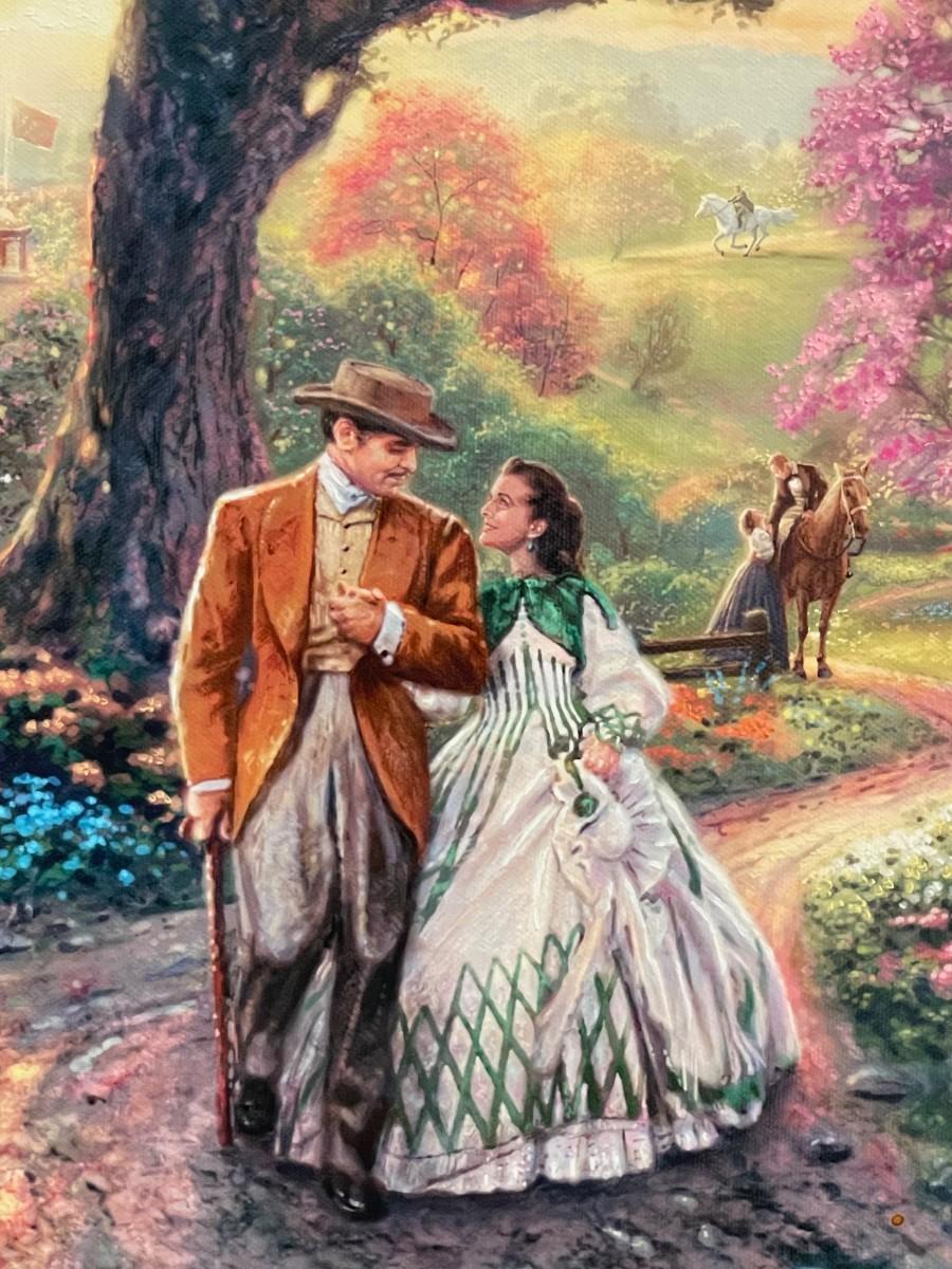 Thomas Kinkade “Gone with the Wind” Signed on Canvas 31" x 36