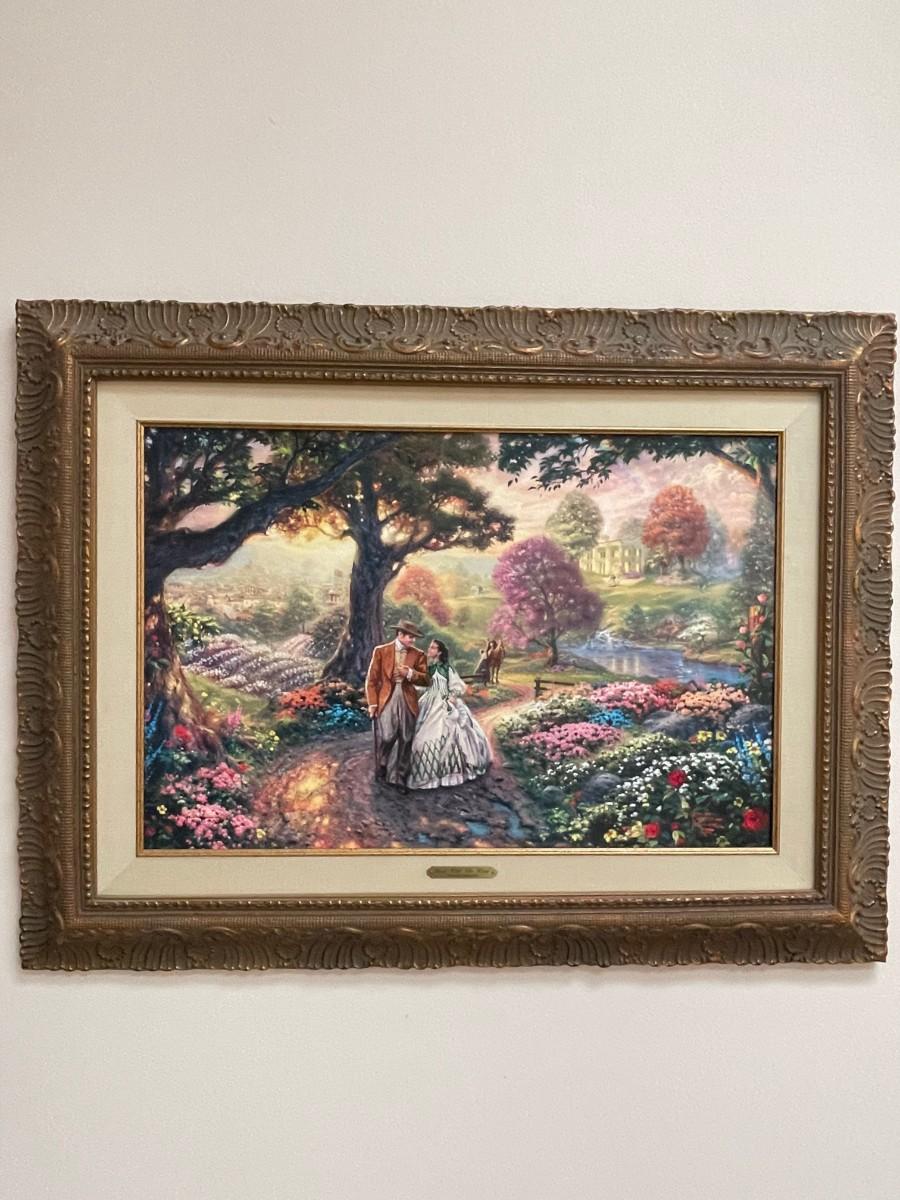 Thomas Kinkade “Gone with the Wind” Signed on Canvas 31" x 36