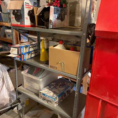 9 Various Grey Steel Shelving Units. Assorted Sizes