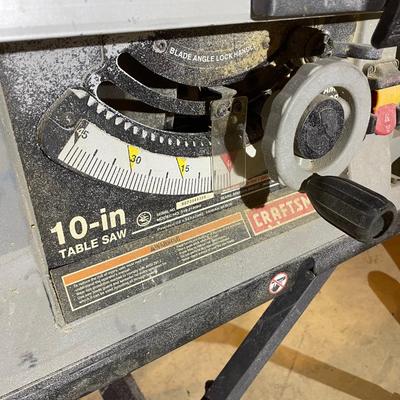 Craftsman 10" Table Saw 15 amp with legs. Good Condition
