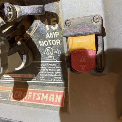 Craftsman 10" Table Saw 15 amp with legs. Good Condition