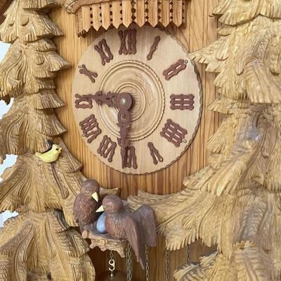 Swiss Hand Carved Grandfather Clock 85