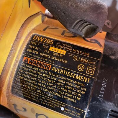 Dewalt DW705 12" Chop Saw with new blade! Working Condition