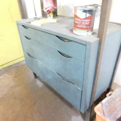 Woodshop Storage Cabinet with Double Door and Drawer System (No Contents)