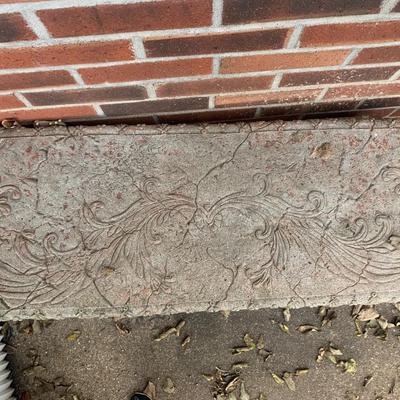 nice vintage cement garden bench with lion legs