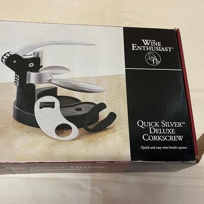 Wine Enthusiast Quick Silver Deluxe Corkscrew - NEW IN BOX