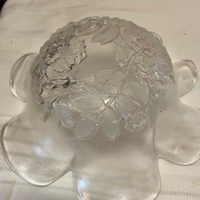 Lot of 2 Vintage Glass Bowls and One Vintage Glass Christmas Platter