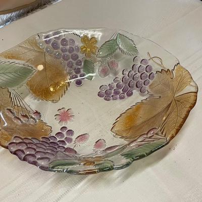 Vintage Savoir Vivre Crystal Cornucopia Pattern Serving Bowl