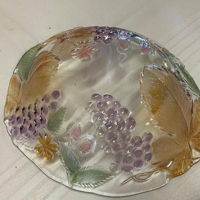 Vintage Savoir Vivre Crystal Cornucopia Pattern Serving Bowl