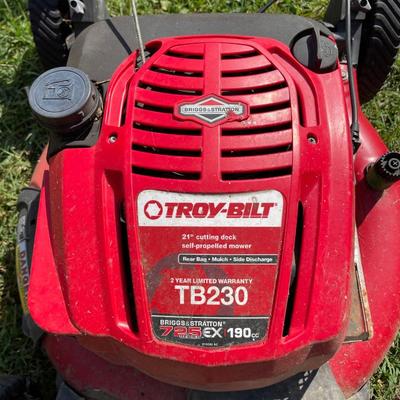 Troy Bilt TB230 Mower. Hasn't been started this season.