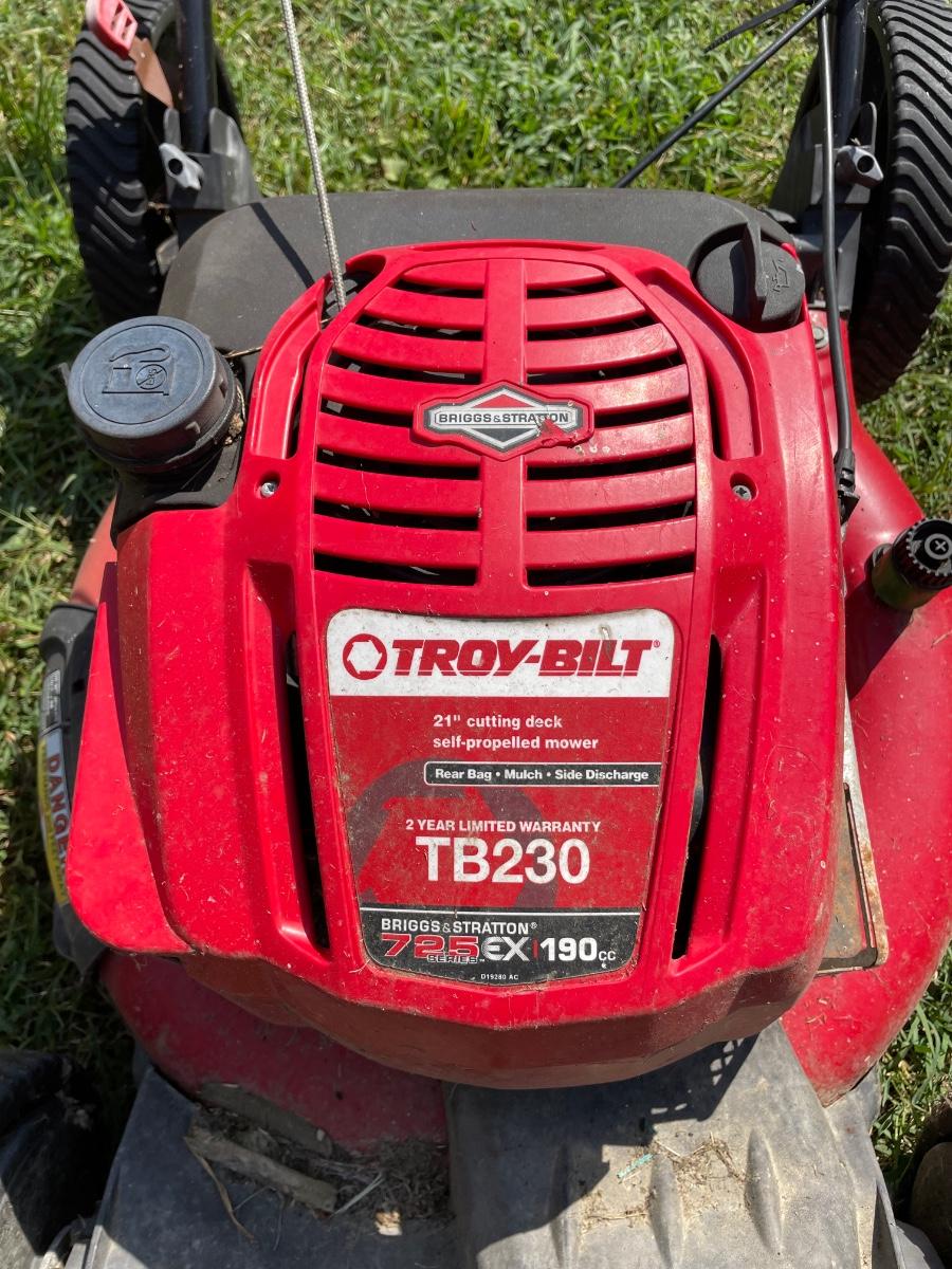 Troy Bilt TB230 Mower. Hasn