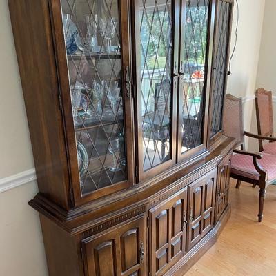 Ethan Allen Hutch. Needs one glass pane replaced, very easy to do.