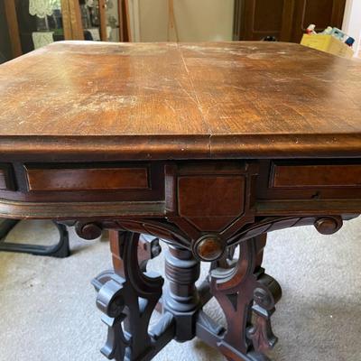 Small Antique Table. Decent Condition. Measures 33w x 26d x 30h