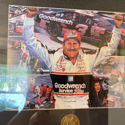 Dale Earnhardt Commemorative Wall Plaque/Display Case. Excellent Condition