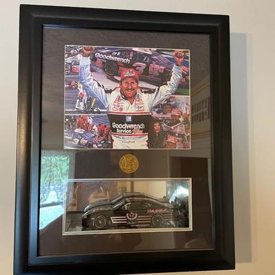 Dale Earnhardt Commemorative Wall Plaque/Display Case. Excellent Condition