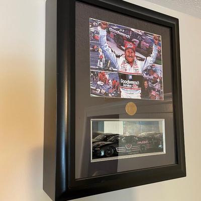 Dale Earnhardt Commemorative Wall Plaque/Display Case. Excellent Condition