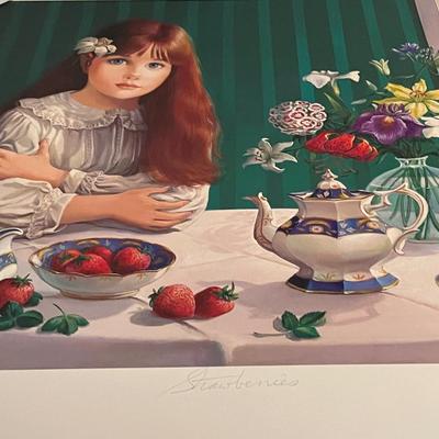 1990 Patti Bannister ARTIST PROOF "Strawberries" with Certification