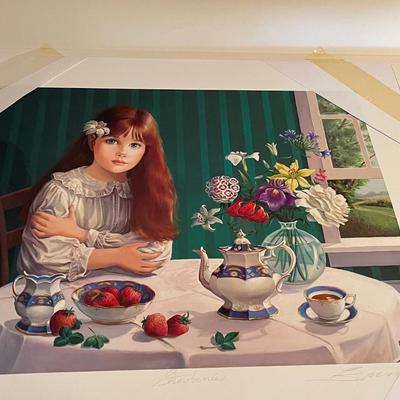 1990 Patti Bannister ARTIST PROOF "Strawberries" with Certification