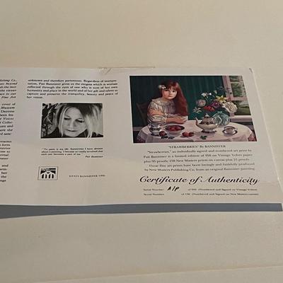 1990 Patti Bannister ARTIST PROOF "Strawberries" with Certification