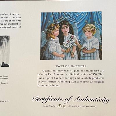 1994 Patti Bannister "Angels" Print with Certification