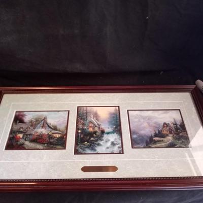 LOT 55 FRAMED THOMAS KINKAID WITH AUTHENTICITY