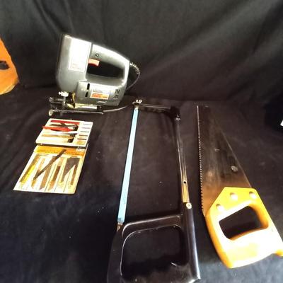 LOT 9 JIGSAW, BLADES AND HANDSAWS