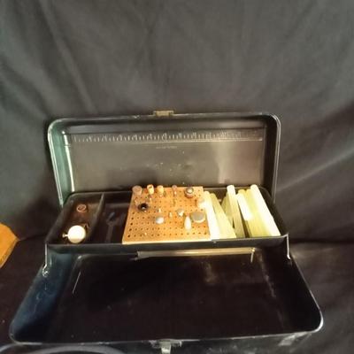 LOT 12 DREMMEL MOTOTOOL-GLUEGUN-METAL TOOLBOX