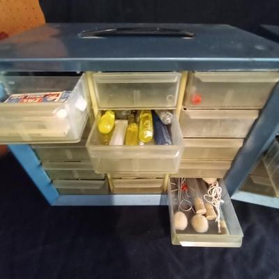 LOT 19 TWO METAL ORGANIZERS AND HARDWARE