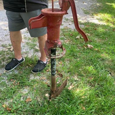 Vintage Red water pump faucet