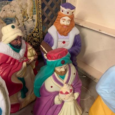 Vintage set of Nativity Scene Blow Molds