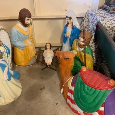 Vintage set of Nativity Scene Blow Molds