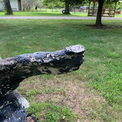 Vintage Eagle concrete yard or garden statue.