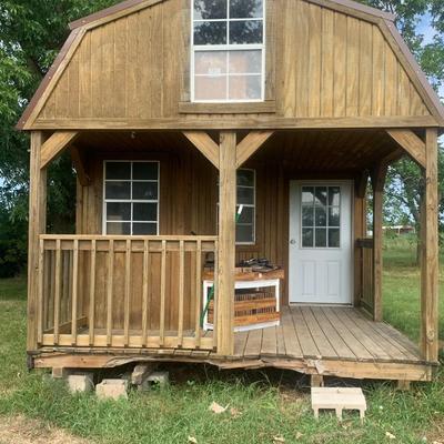 Large storage shed or tiny house shell with 2 lofts