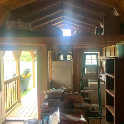 Large storage shed or tiny house shell with 2 lofts