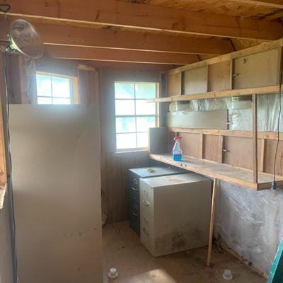 Large storage shed or tiny house shell with 2 lofts