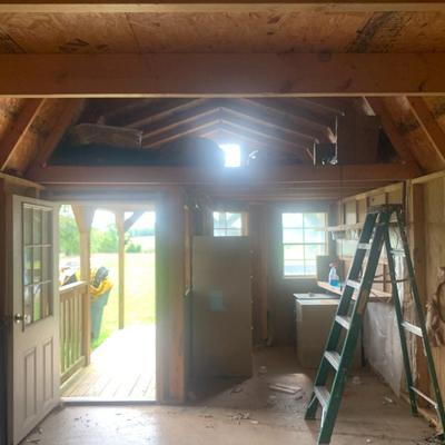 Large storage shed or tiny house shell with 2 lofts