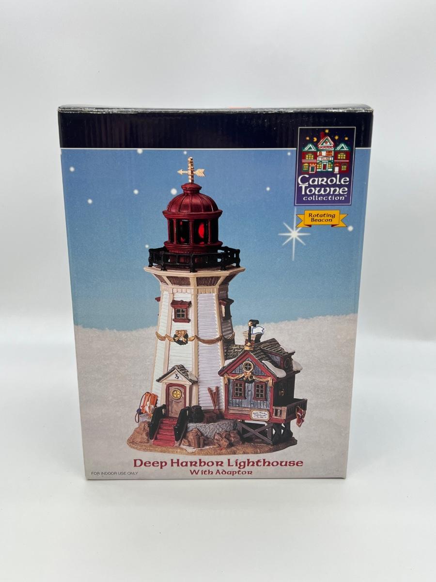 CAROLE TOWNE COLLECTION Deep Harbor Lighthouse With Adaptor NIB