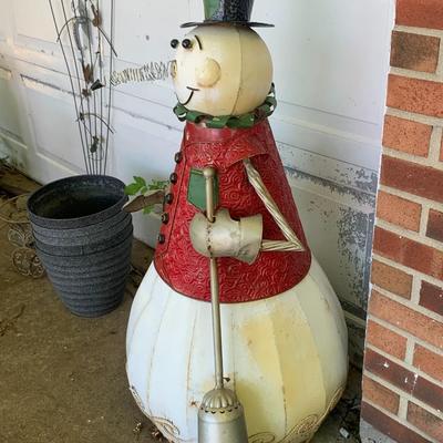 Vintage Metal Snowman 36" tall