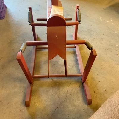 Vintage or antique wooden rocking horse